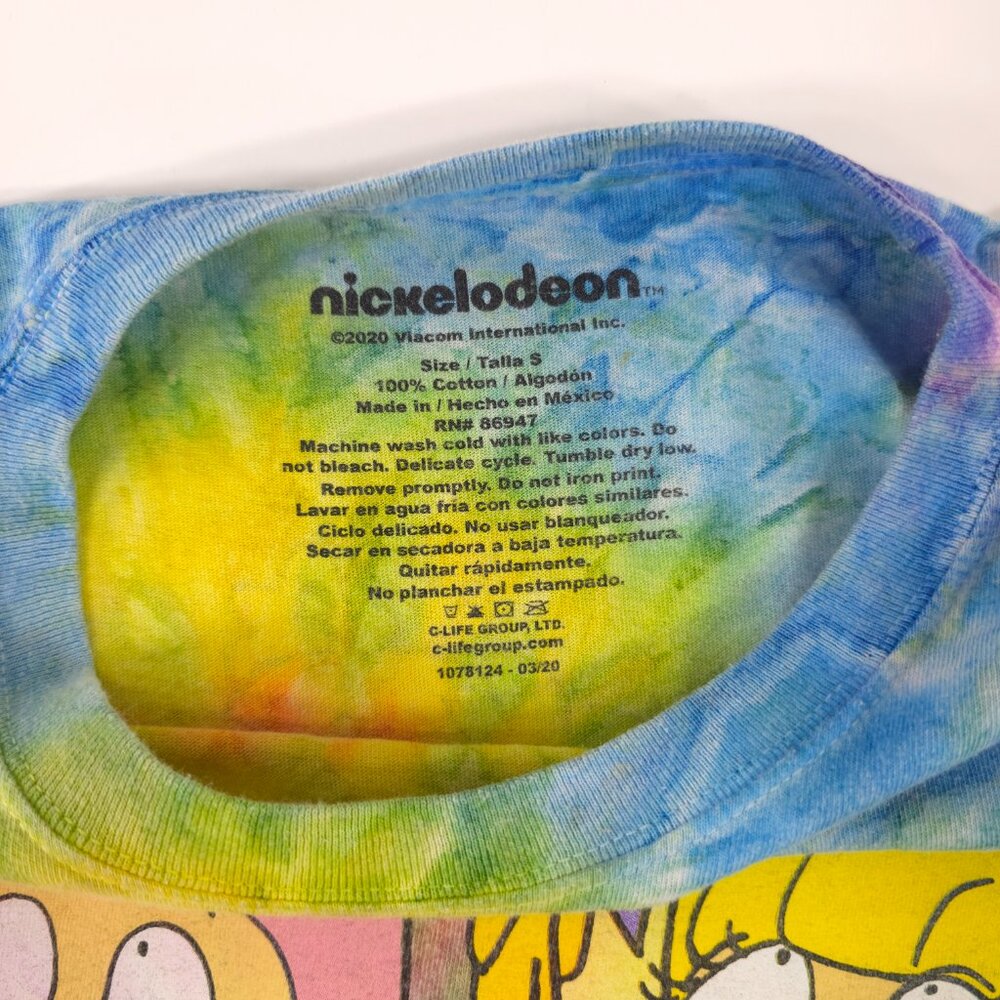 NICKELODEON RUGRATS MULTICOLOR TIE-DYE LONG SLEEVE SHIRT MEN'S SIZE SMALL IN GUC - Picture 3 of 8